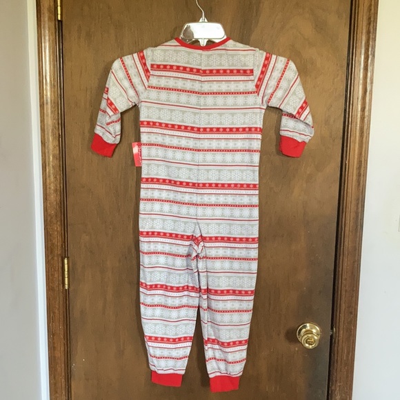 Unisex Snowflake fairisle footless fleece onesie PJ 4T - Picture 14 of 16